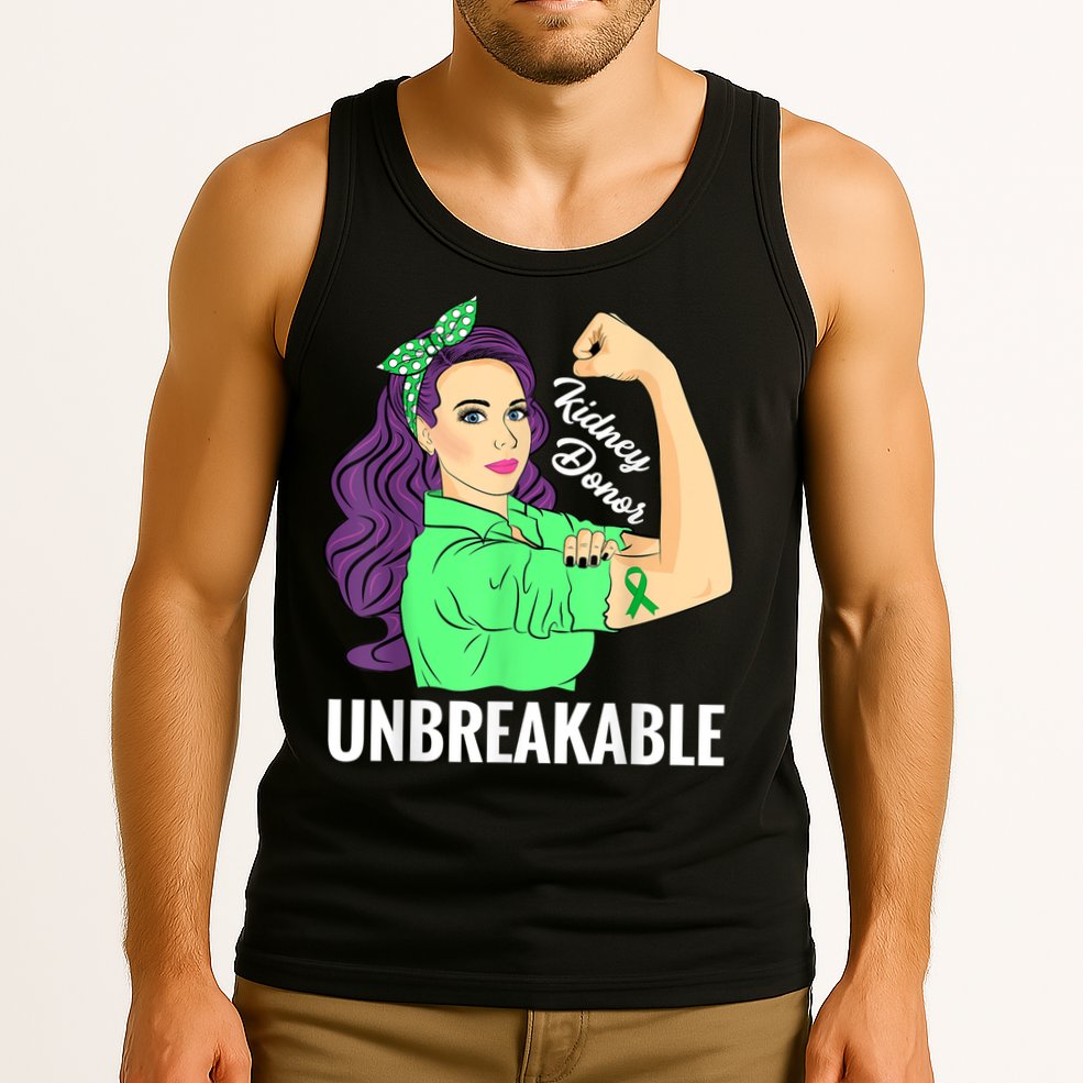 Kidney Donor Unbreakable Kidney Transplant Awareness Tank Top