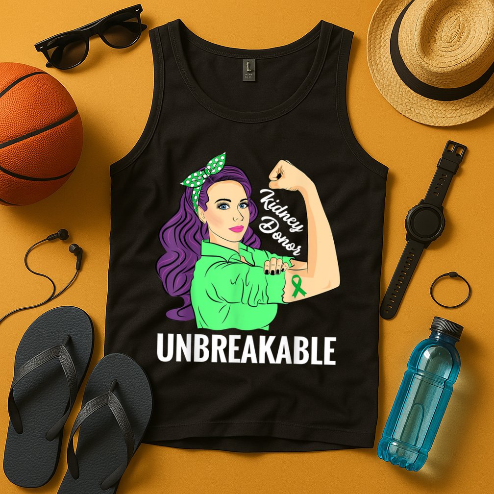 Kidney Donor Unbreakable Kidney Transplant Awareness Tank Top