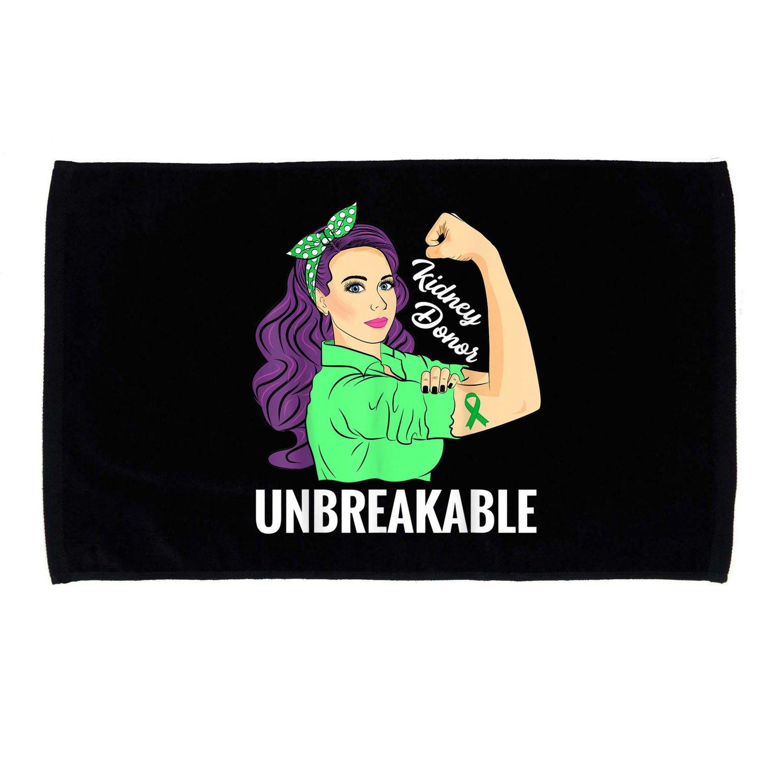 Kidney Donor Unbreakable Kidney Transplant Awareness Microfiber Hand Towel