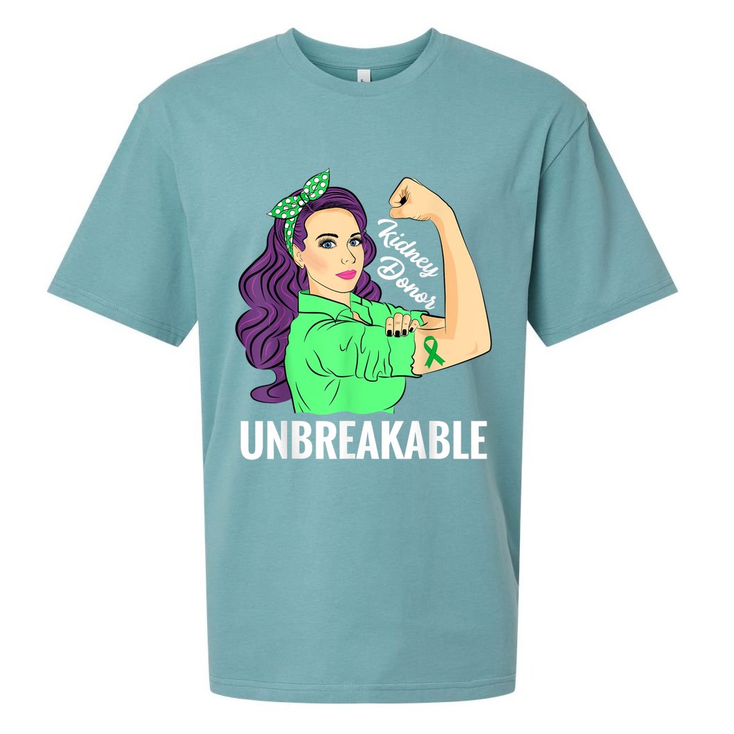 Kidney Donor Unbreakable Kidney Transplant Awareness Sueded Cloud Jersey T-Shirt