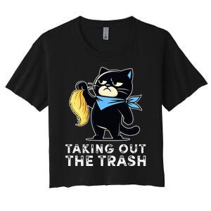 Kamala Debate Win Kamala Debate Trophy Taking Out The Trash Women's Crop Top Tee