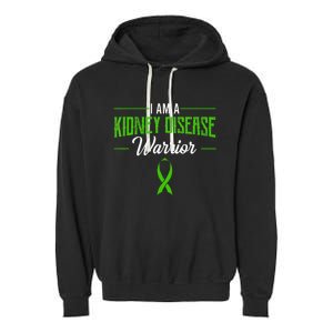 Kidney Disease Warrior Dialysis Nephritis Organ Donor Green Garment-Dyed Fleece Hoodie