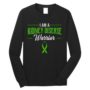 Kidney Disease Warrior Dialysis Nephritis Organ Donor Green Long Sleeve Shirt