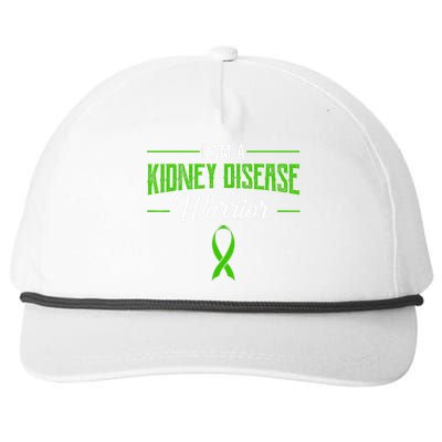 Kidney Disease Warrior Dialysis Nephritis Organ Donor Green Snapback Five-Panel Rope Hat