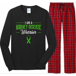 Kidney Disease Warrior Dialysis Nephritis Organ Donor Green Long Sleeve Pajama Set