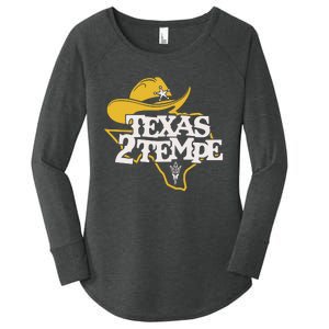 Kenny Dillingham Wearing Texas To Tempe Women's Perfect Tri Tunic Long Sleeve Shirt