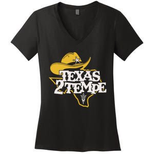 Kenny Dillingham Wearing Texas To Tempe Women's V-Neck T-Shirt