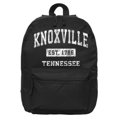 Knoxville Est 1786 Tennessee Tn Vintage Established Sports Design 16 in Basic Backpack