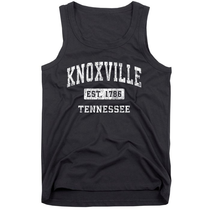 Knoxville Est 1786 Tennessee Tn Vintage Established Sports Design Tank Top