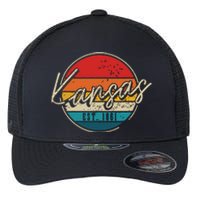 Kansas Est 1861 Pride Vintage Kansas Flexfit Unipanel Trucker Cap