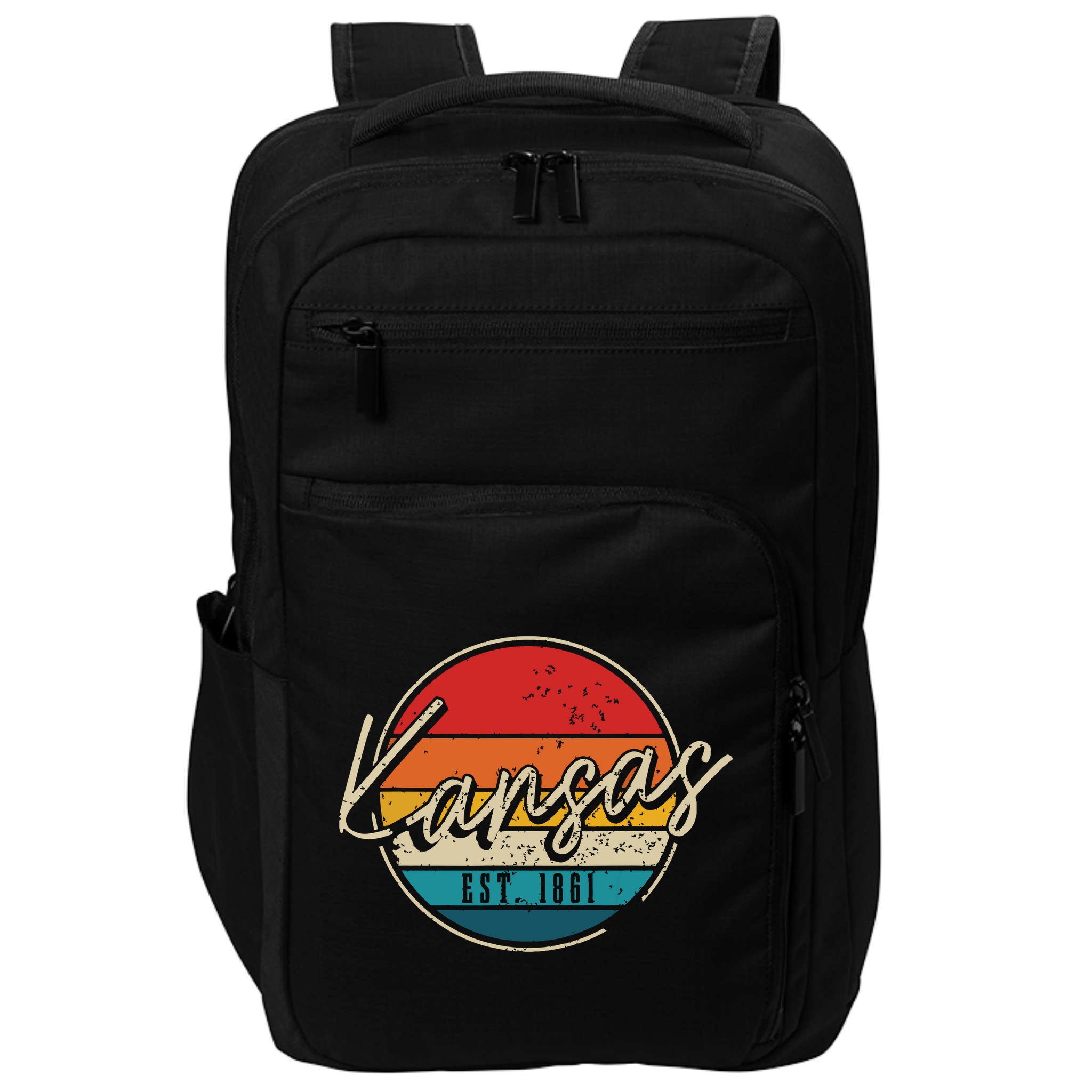 Kansas Est 1861 Pride Vintage Kansas Impact Tech Backpack