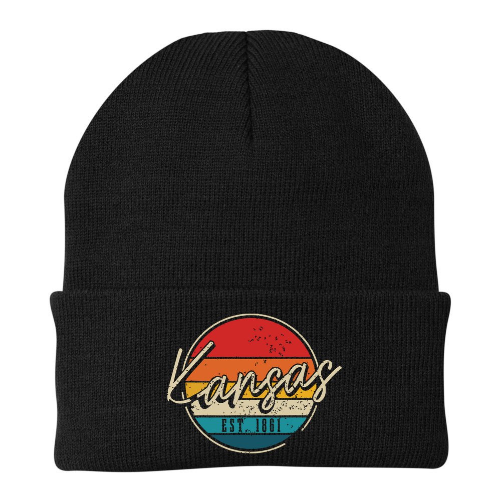 Kansas Est 1861 Pride Vintage Kansas Beanie