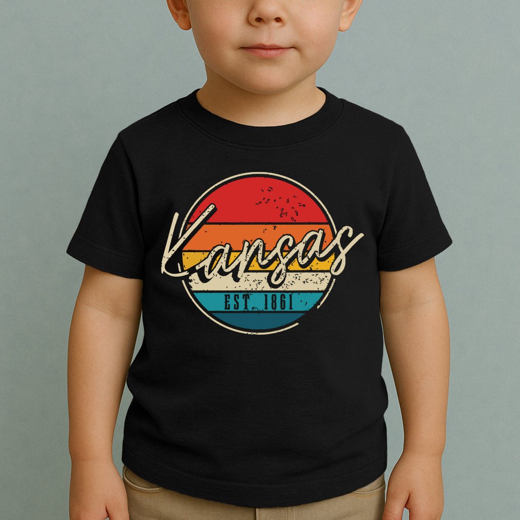 Kansas Est 1861 Pride Vintage Kansas Toddler T-Shirt