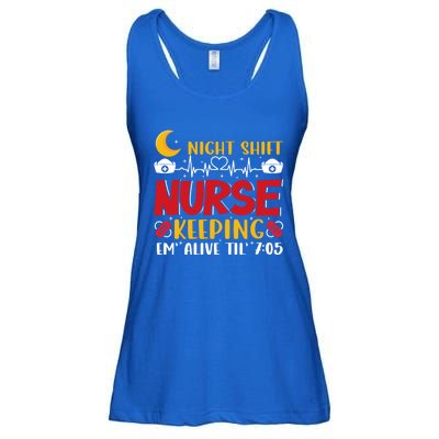 Keeping Em Alive Until Night Shift Nurse Funny Nursing Gift Ladies Essential Flowy Tank