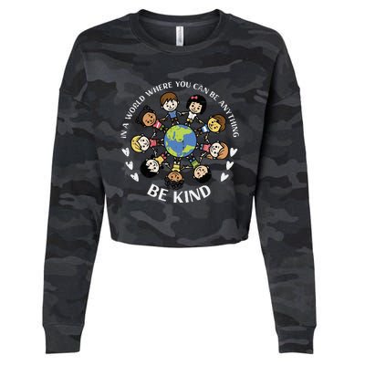 Kind Earth Anti Bullying Unity Day Orange Cropped Pullover Crew