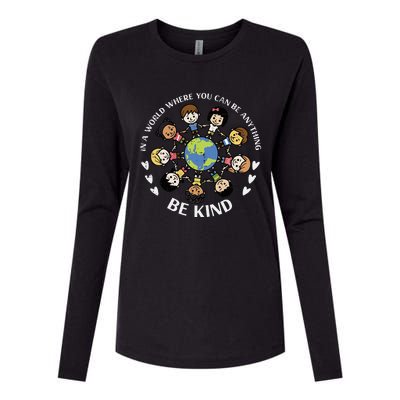 Kind Earth Anti Bullying Unity Day Orange Womens Cotton Relaxed Long Sleeve T-Shirt