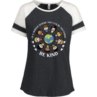 Kind Earth Anti Bullying Unity Day Orange Enza Ladies Jersey Colorblock Tee