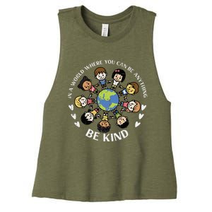 Kind Earth Anti Bullying Unity Day Orange Women's Racerback Cropped Tank