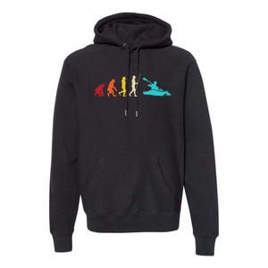 Kayaking Evolution Canoeing Kayaker Paddling Kayak Premium Hoodie