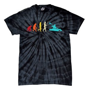 Kayaking Evolution Canoeing Kayaker Paddling Kayak Tie-Dye T-Shirt