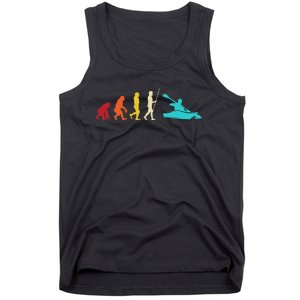 Kayaking Evolution Canoeing Kayaker Paddling Kayak Tank Top