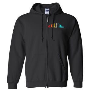 Kayaking Evolution Canoeing Kayaker Paddling Kayak Full Zip Hoodie