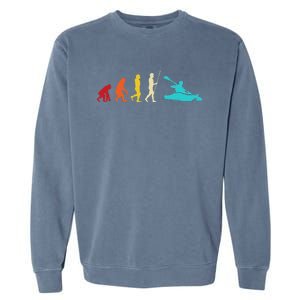 Kayaking Evolution Canoeing Kayaker Paddling Kayak Garment-Dyed Sweatshirt