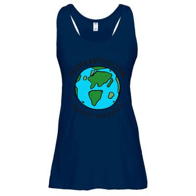 Keep Earth Clean Respect The Earth Day Love Hippie Planet Ladies Essential Flowy Tank