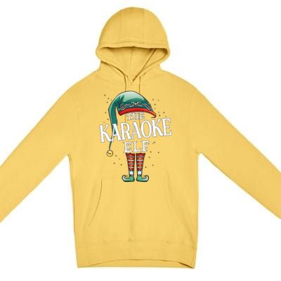 Karaoke Elf Christmas Group Xmas Pajama Party Vneck Premium Pullover Hoodie