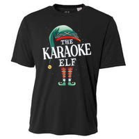 Karaoke Elf Christmas Group Xmas Pajama Party Vneck Cooling Performance Crew T-Shirt