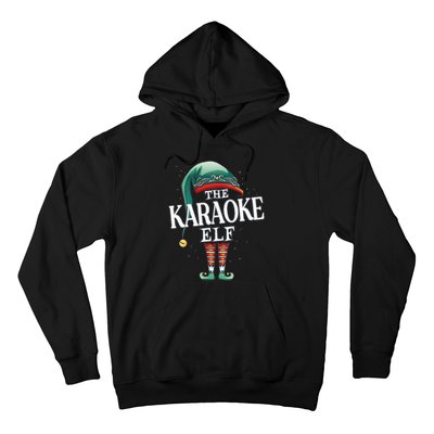 Karaoke Elf Christmas Group Xmas Pajama Party Vneck Hoodie