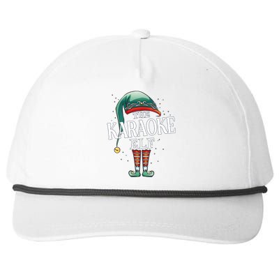 Karaoke Elf Christmas Group Xmas Pajama Party Vneck Snapback Five-Panel Rope Hat