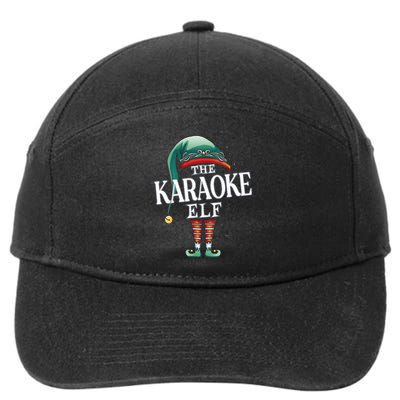 Karaoke Elf Christmas Group Xmas Pajama Party Vneck 7-Panel Snapback Hat