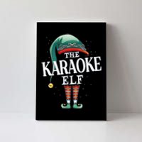 Karaoke Elf Christmas Group Xmas Pajama Party Vneck Canvas