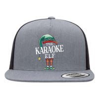 Karaoke Elf Christmas Group Xmas Pajama Party Vneck Flat Bill Trucker Hat