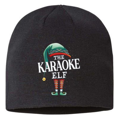 Karaoke Elf Christmas Group Xmas Pajama Party Vneck Sustainable Beanie