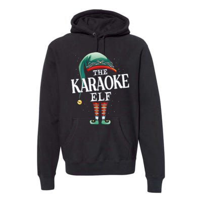 Karaoke Elf Christmas Group Xmas Pajama Party Vneck Premium Hoodie