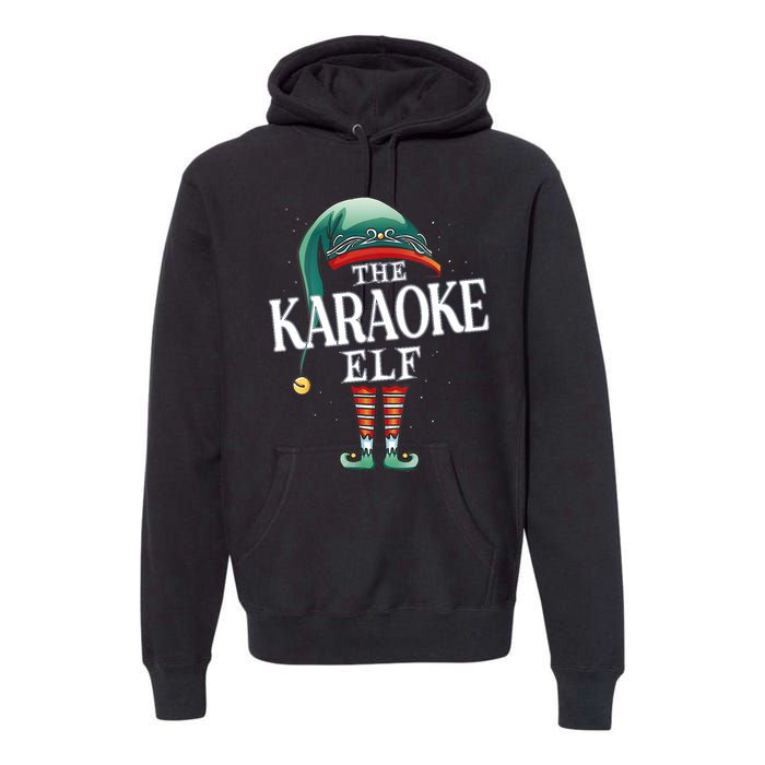 Karaoke Elf Christmas Group Xmas Pajama Party Vneck Premium Hoodie