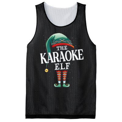 Karaoke Elf Christmas Group Xmas Pajama Party Vneck Mesh Reversible Basketball Jersey Tank