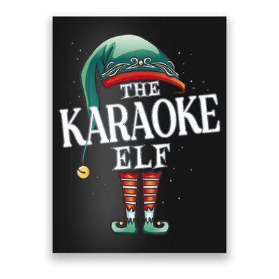 Karaoke Elf Christmas Group Xmas Pajama Party Vneck Poster