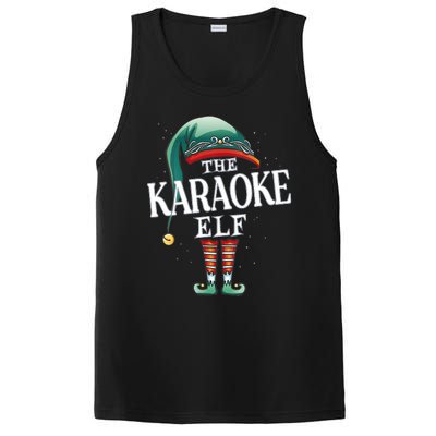 Karaoke Elf Christmas Group Xmas Pajama Party Vneck PosiCharge Competitor Tank