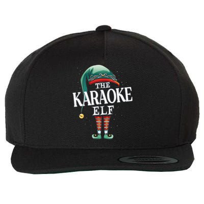 Karaoke Elf Christmas Group Xmas Pajama Party Vneck Wool Snapback Cap