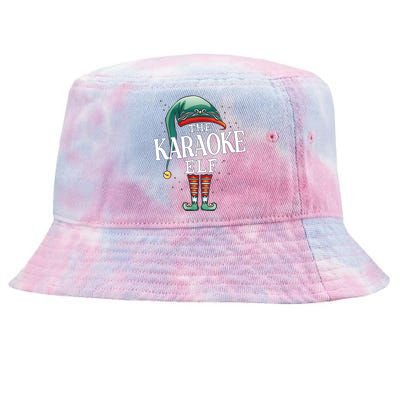 Karaoke Elf Christmas Group Xmas Pajama Party Vneck Tie-Dyed Bucket Hat