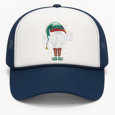 Karaoke Elf Christmas Group Xmas Pajama Party Vneck Trucker Hat