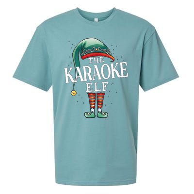 Karaoke Elf Christmas Group Xmas Pajama Party Vneck Sueded Cloud Jersey T-Shirt