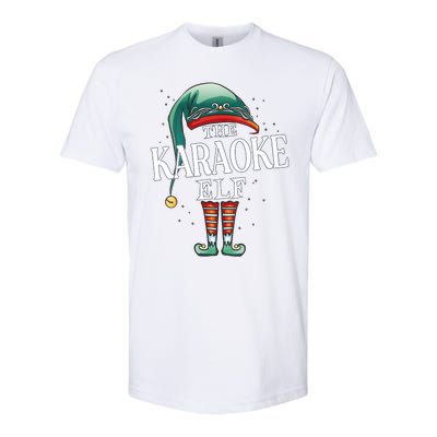 Karaoke Elf Christmas Group Xmas Pajama Party Vneck Softstyle CVC T-Shirt