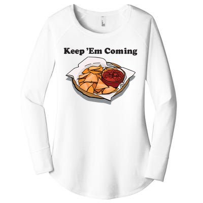 Keep Em Coming Women's Perfect Tri Tunic Long Sleeve Shirt