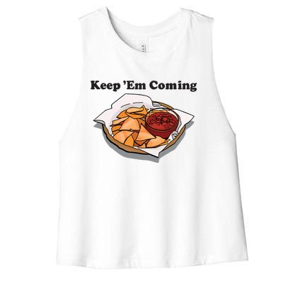 Keep Em Coming Women's Racerback Cropped Tank