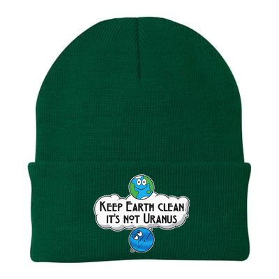 Keep Earth Clean It's Not Uranus funny Astronomy Space Knit Cap Winter Beanie