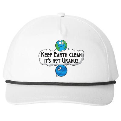 Keep Earth Clean It's Not Uranus funny Astronomy Space Snapback Five-Panel Rope Hat